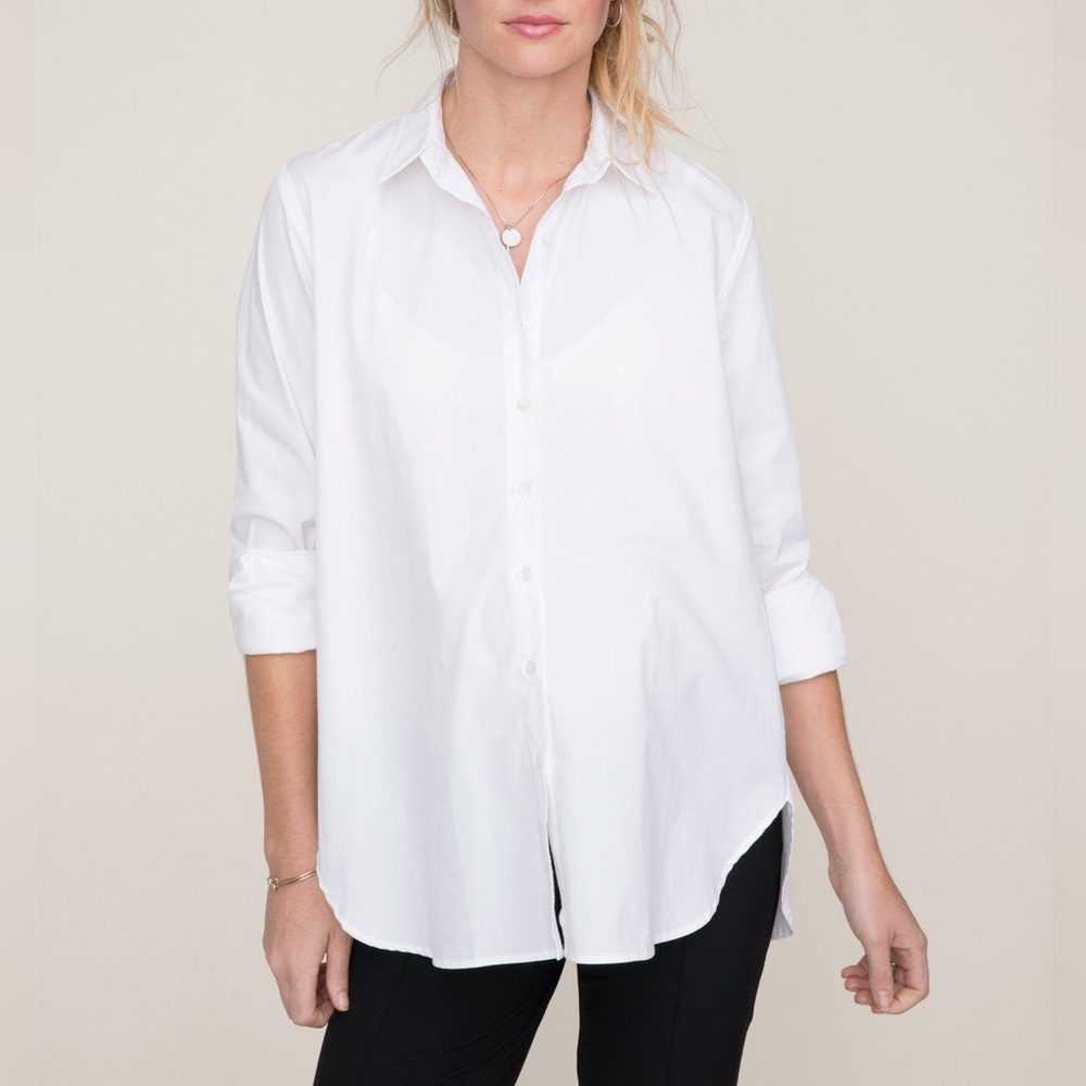 nwt Hatch Collection Nursing Friendly Maternity Classic Buttondown White Large 3 - Picture 2 of 16